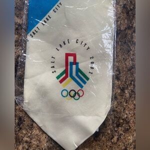 Salt Lake City 2002 Olympic Souvenir Tie Vintage Deadstock Multi-Color